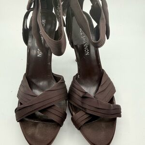 Michael Shannon Dark Brown Strappy Heels